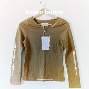 Golden Brown The Label Three Rivers Henley Shirt Walnut Brown Size XS New NWT